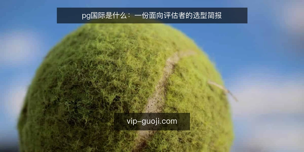 pg国际是什么:一份面向评估者的选型简报 — 定义:pg国际是什么 配图